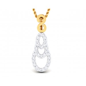 Afina Diamond Pendant in Gold