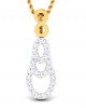 Afina Diamond Pendant in Gold