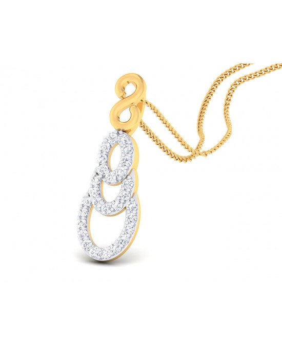 Afina Diamond Pendant in Gold