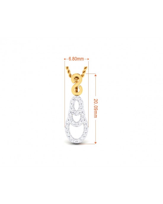 Afina Diamond Pendant in Gold