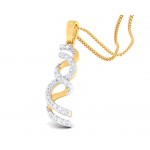 Gila Round Brilliant Diamond Pendant in Gold