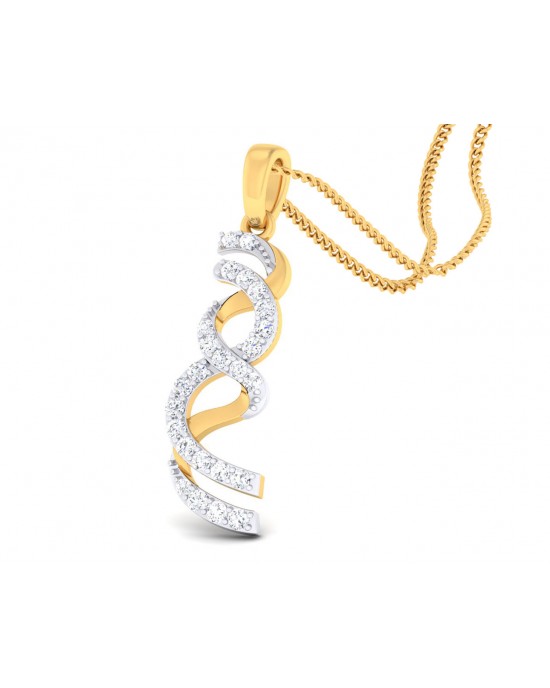 Gila Round Brilliant Diamond Pendant in Gold