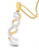 Gila Round Brilliant Diamond Pendant in Gold