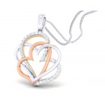 Chere Diamond Heart Pendant in Gold