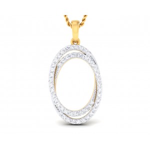 Carmon Diamond Oval Pendant 