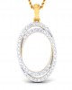 Carmon Diamond Oval Pendant 