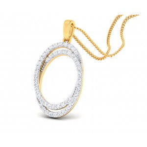 Carmon Diamond Oval Pendant 