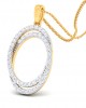 Carmon Diamond Oval Pendant 