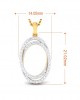 Carmon Diamond Oval Pendant 