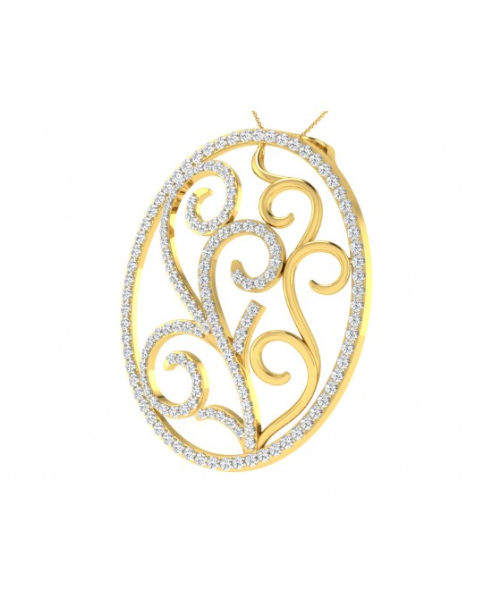 Celeste Diamond Pendant in Gold