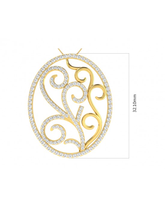 Celeste Diamond Pendant in Gold