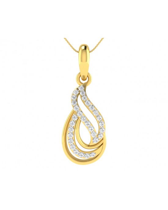 Caylin Diamond Pendant in Gold