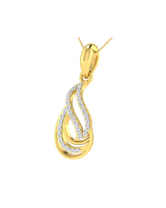 Caylin Diamond Pendant in Gold