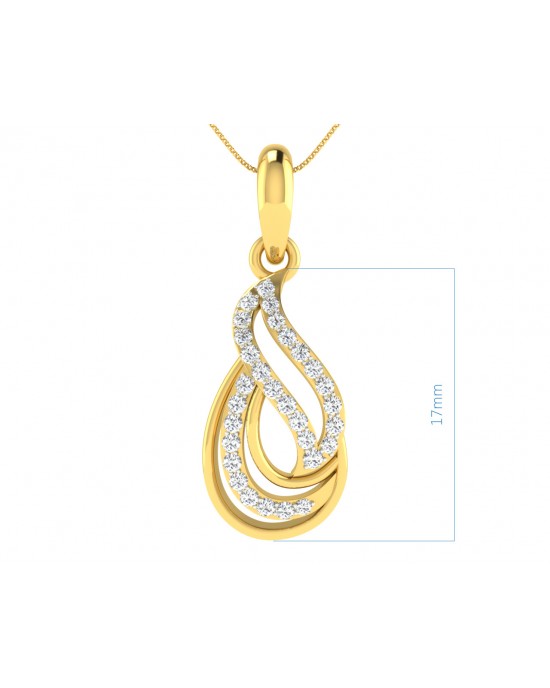 Caylin Diamond Pendant in Gold