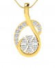 Leba diamond Pendant In gold