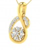 Leba diamond Pendant In gold