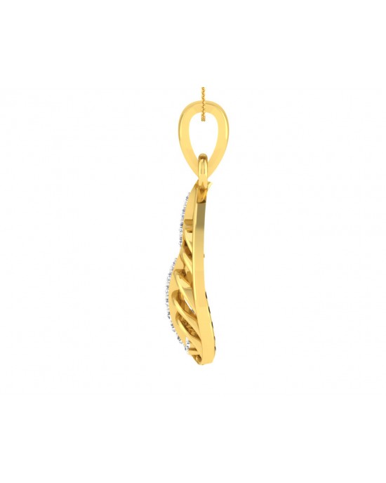 Leza Diamond Pendant in Gold