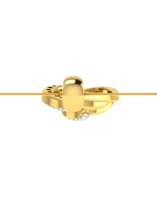 Leza Diamond Pendant in Gold