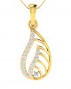 Leza Diamond Pendant in Gold