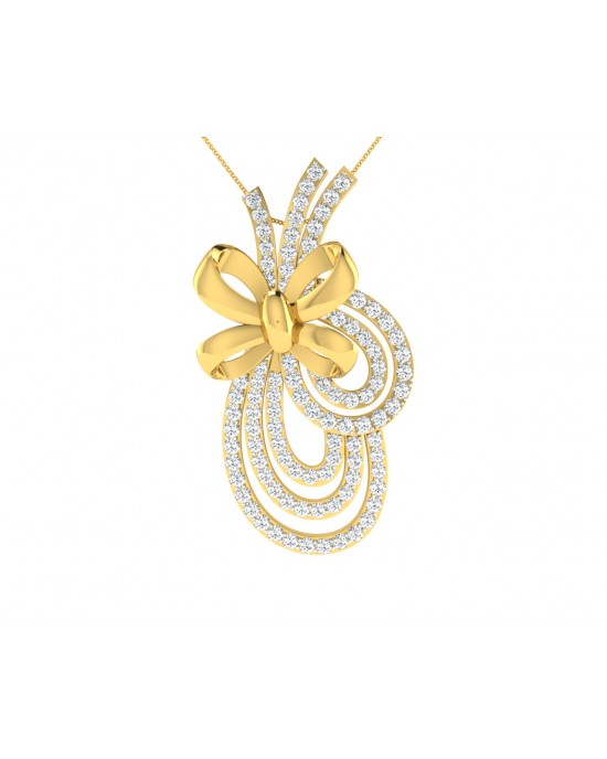 Hali Diamond Pendant In Gold