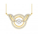 Jena Diamond Pendant with Gold Chain