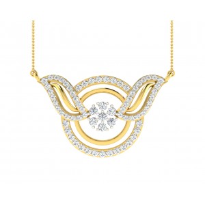 Jena Diamond Pendant with Gold Chain