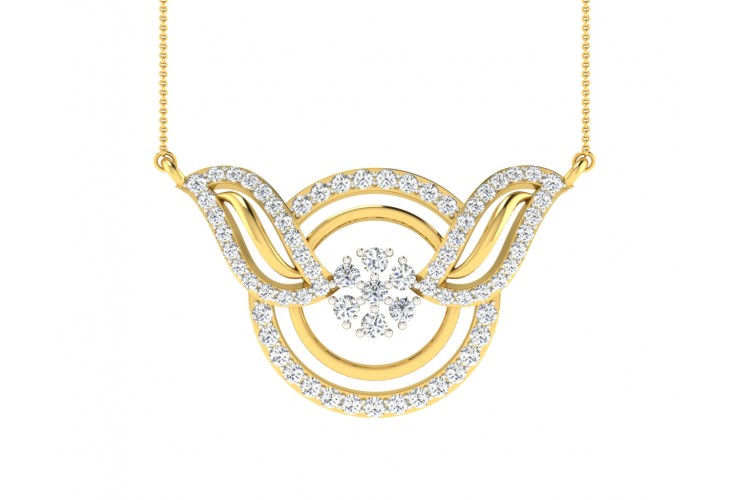 Jena Diamond Pendant With Gold Chain Endear Jewellery Jena Diamond Pendant With Gold Chain