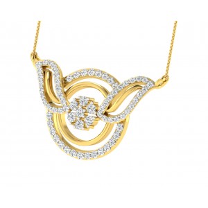 Jena Diamond Pendant with Gold Chain