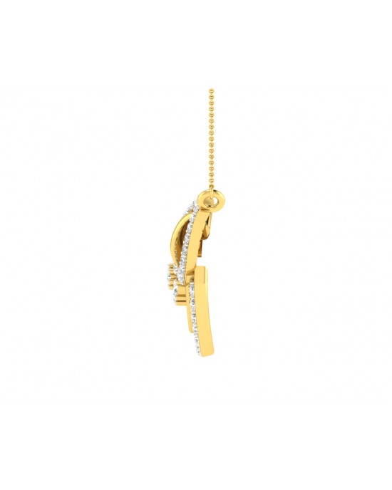 Jena Diamond Pendant with Gold Chain