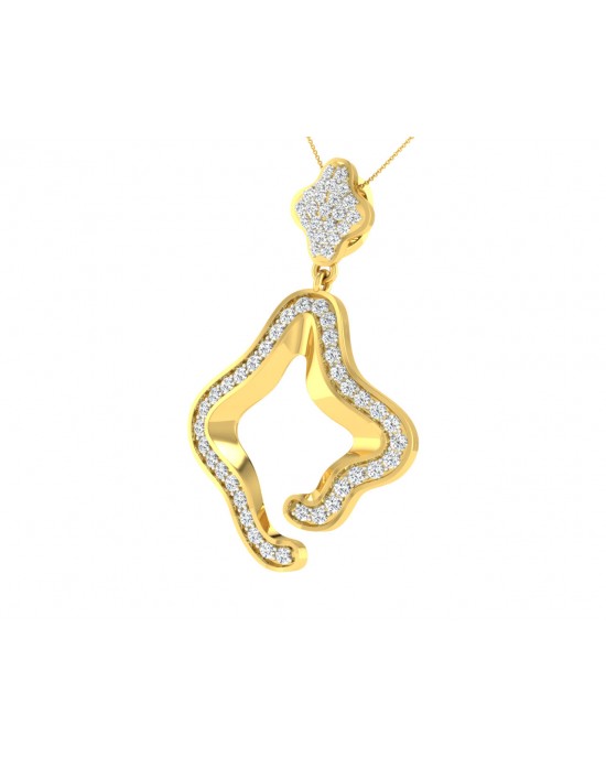 Ilsa Diamond Pendant in Gold