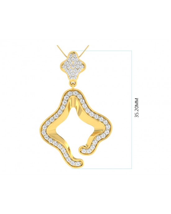 Ilsa Diamond Pendant in Gold