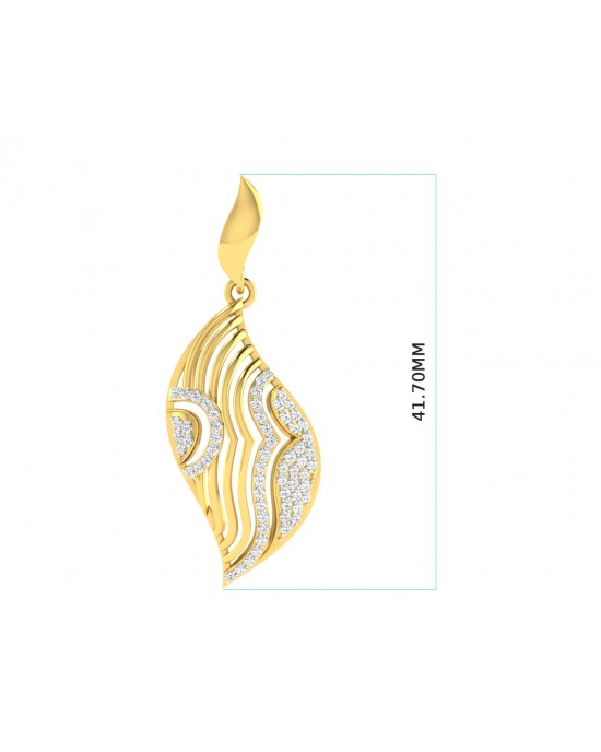 Ivanka diamond Pendant in Gold