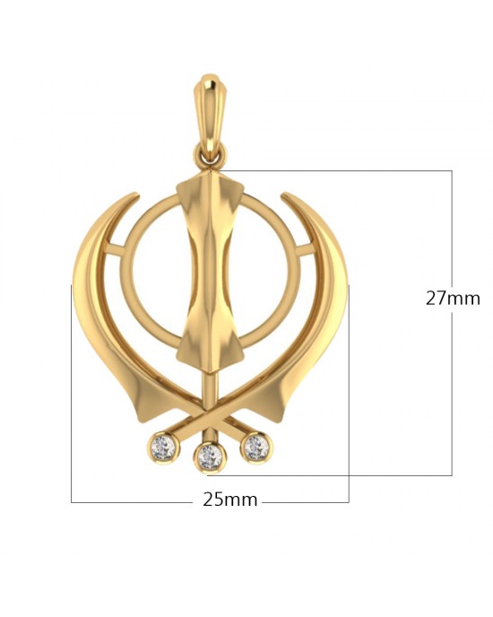 Gold Khanda Pendant