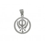 Khanda Pendant In Silver