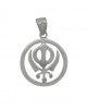 Khanda Pendant In Silver