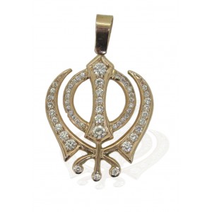 Khanda Pendant in Gold