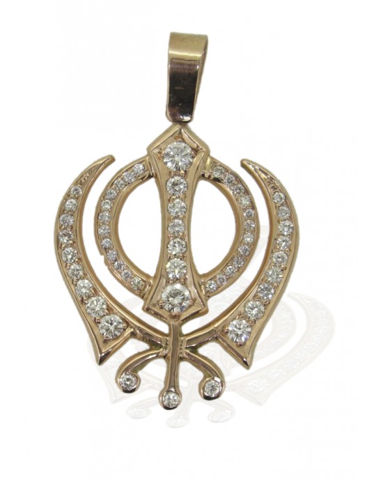 Khanda Pendant in Gold