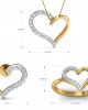 Amia diamond heart Pendant Set