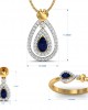 Anchita Sapphire Diamond Pendant Set