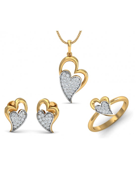 Carys Heart Pendant Set