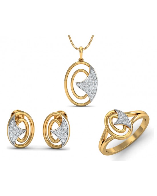 Aarya Diamond Pendant Set