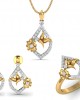Nitya Delicate Diamond Pendant Set