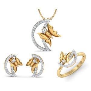 Afni Diamond Pendant Set