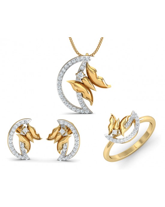 Afni Diamond Pendant Set