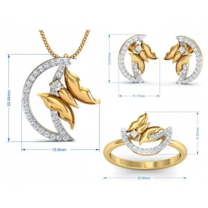 Afni Diamond Pendant Set