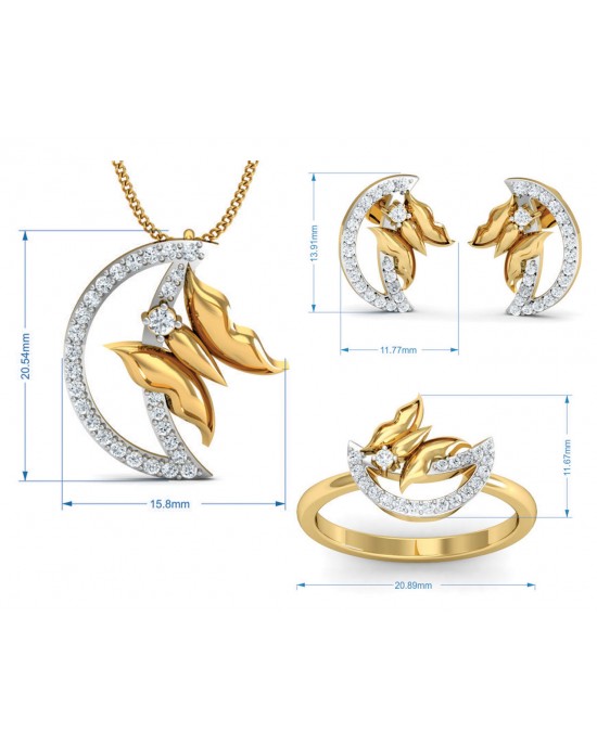 Afni Diamond Pendant Set