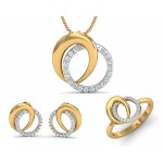 Aheli Diamond Pendant Set