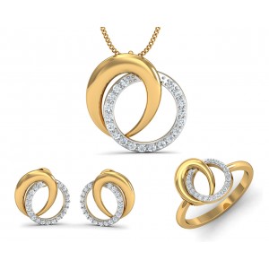 Aheli Diamond Pendant Set