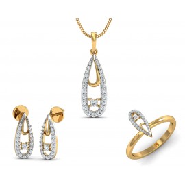 Aanshi Diamond Pendant Set