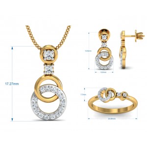 Anishi Diamond Pendant Set 